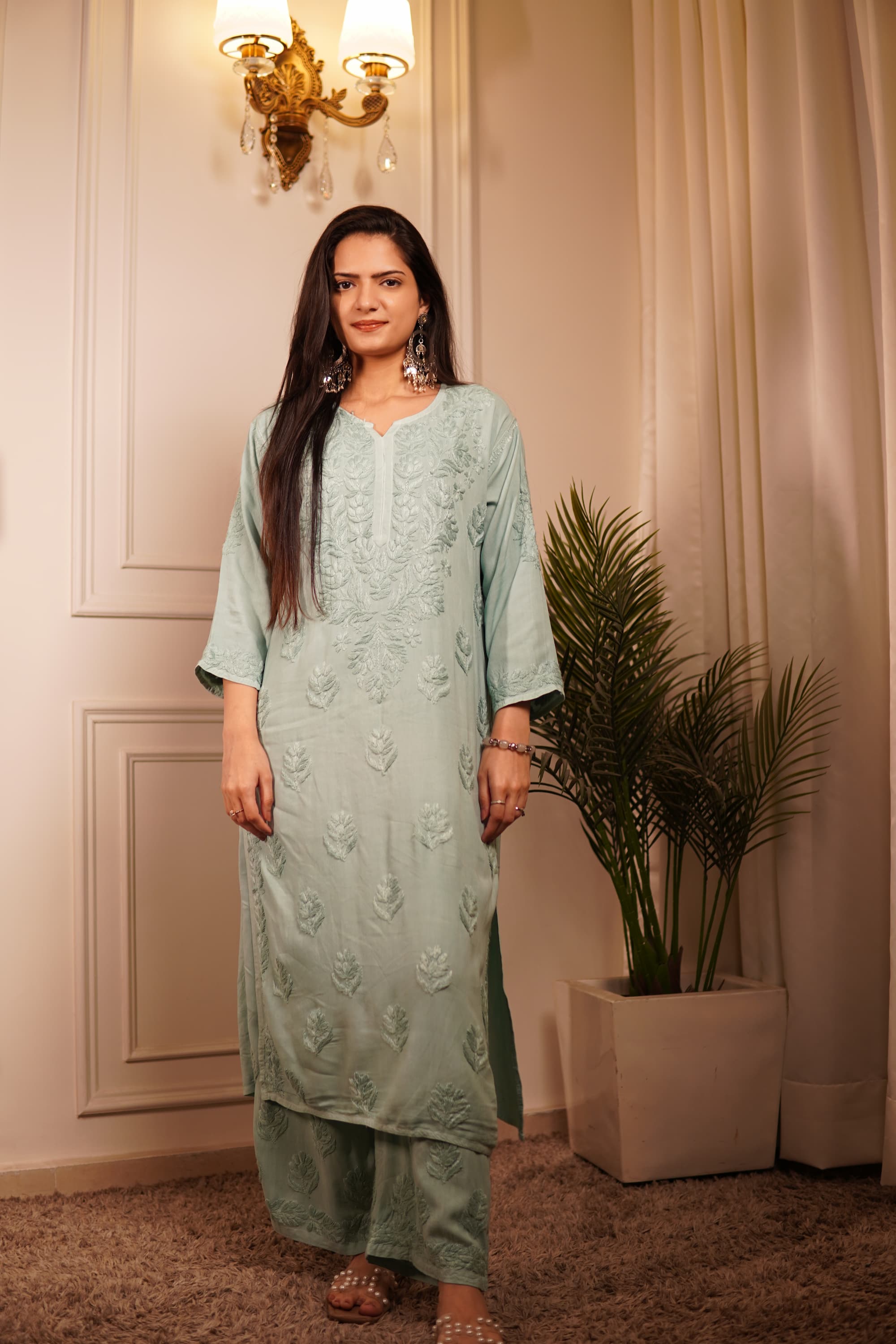 The Cyan-ara Chikakari Suit